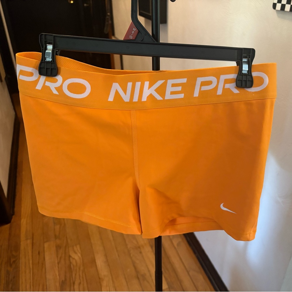 Nike Pro Women's Bright Orange Athletic Shorts